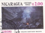 Sellos de America - Nicaragua -  Crater volcán Santiago-Masaya- Turismo