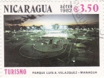 Stamps Nicaragua -  Parque Luis A.Velázquez - Turismo