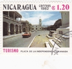 Stamps Nicaragua -  Plaza de la Independencia - Turismo