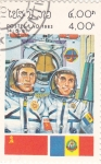 Sellos de Asia - Laos -  Astronautas -Aeronáutica