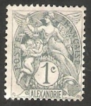 Stamps France -  Alexandria - 19 - Blanc