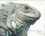 Stamps Portugal -  Iguana verde