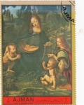 Stamps United Arab Emirates -  La Virgen y los niños