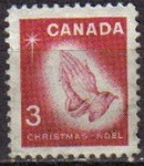 Stamps : America : Canada :  CANADA 1966 Scott 451 Sello Nuevo Navidad Christmas Manos Rogando