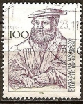 Stamps Germany -  500a Aniv Nacimiento de Hans Sachs (Mester de juglaría y poeta).