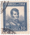 Stamps Chile -  Ohiggins- militar