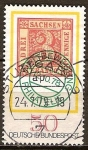 Stamps Germany -  Dia del sello y el Movimiento Mundial de Filatelia. 1850 3pf. sello de Sajonia.