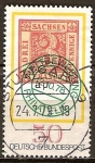 Sellos de Europa - Alemania -  Dia del sello y el Movimiento Mundial de Filatelia. 1850 3pf. sello de Sajonia.