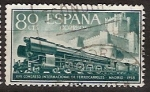 Stamps : Europe : Spain :  ESPAÑA SEGUNDO CENTENARIO USD Nº 1234 (0) 80C VERDE FERROCARRILES