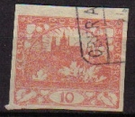 Stamps Europe - Czechoslovakia -  CHECOSLOVAQUIA 1918 SCOTT 3 SELLO CIUDADES PRAGA