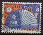Stamps : Europe : Czechoslovakia :  CHECOSLOVAQUIA 1965 Scott 1333 Sello UIT Emblema y Simbolos Michel 1559 Ceskolovensko Ceskolovensko 