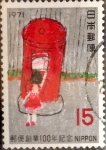 Stamps Japan -  Intercambio 0,20 usd 15 yenes 1971