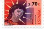 Stamps Spain -  Mosaico de la casa Mitreo, Mérida