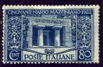 Stamps Italy -  50 años de la muerte de Mazzini. Tumba de Mazzini