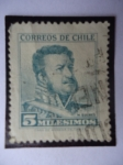 Stamps Chile -  Manuel Bulnes Preito.