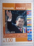 Stamps Venezuela -  Hugo Rafael Chávez Fría (1954-2013) - Upaep - Próceres y Líderes América- Legado de CHáves sella Uni