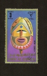 Stamps United Arab Emirates -  UMM AL QIWAIN  -  Máscara de Nueva Guinea