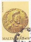 Stamps : Europe : Malta :  Moneda periodo Bizantino