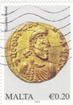 Stamps Malta -  Moneda periodo Bizantino