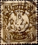 Stamps : Europe : Germany :  Intercambio ma2s 0,40 usd 3 pf 1888