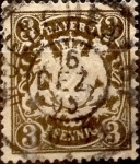 Stamps Germany -  Intercambio ma2s 0,40 usd 3 pf 1888