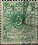 Stamps Germany -  Intercambio ma2s 0,70 usd 5 pf 1889