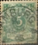 Stamps Germany -  Intercambio 0,70 usd 5 pf 1889