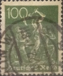 Stamps Germany -  Intercambio ma2s 1,25 usd 100 pf 1921