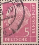 Stamps Germany -  Intercambio 0,20 usd 5 pf 1954