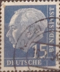 Stamps Germany -  Intercambio 0,30 usd 15 pf 1954