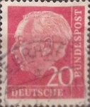 Stamps Germany -  Intercambio 0,20 usd 20 pf 1954