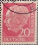 Stamps Germany -  Intercambio 0,20 usd 20 pf 1954