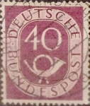 Stamps Germany -  Intercambio ma2s 0,30 usd 40 pf 1951