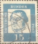 Stamps Germany -  Intercambio 0,20 usd 15 pf 1961