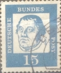 Stamps Germany -  Intercambio 0,20 usd 15 pf 1961