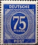 Stamps Germany -  Intercambio 0,20 usd 75 pf 1946