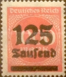 Stamps Germany -  Intercambio ma4xs 0,20 usd 125000 mark 1923