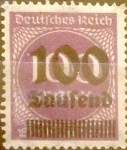 Stamps Germany -  Intercambio ma2s 0,20 usd 100000 mark 1923