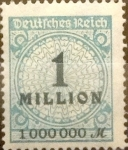 Stamps Germany -  Intercambio ma2s 0,20 usd 1000000 mark 1923