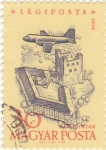 Stamps Hungary -  Avión sobrevolando Espatak