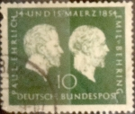 Stamps Germany -  Intercambio jxi 3,25 usd 10 pf 1954