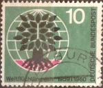 Stamps Germany -  Intercambio jxi 0,20 usd 10 pf 1960