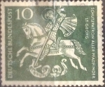 Stamps Germany -  Intercambio ma2s 0,20 usd 10 pf 1961