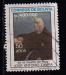 Stamps Bolivia -  677 - 50 Anivº de la muerte de Fray José Antonio Zampa