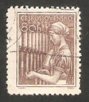 Stamps Czechoslovakia -  758 - Trabajadora en la textil
