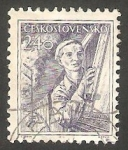 Stamps Czechoslovakia -  763 - Concuctor de locomotora