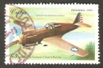 Stamps Cuba -  3451 - Avión de la II Guerra Mundial, Curtiss P-40, americano