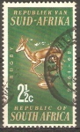 Stamps South Africa -  75th  ANIVERSARIO  DEL  RUGBY  BOARD  SUDAFRICANO.  GACELA  Y  BALÒN.