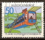 Sellos de Europa - Alemania -  75 años Wuppertal ferroviaria suspensión.