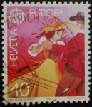Stamps Switzerland -  Folklore Danza